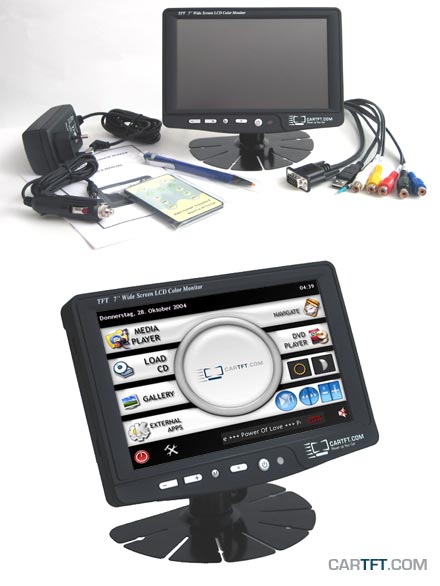 CTF700 - VGA 7" TFT - Touchscreen USB - PAL/NTSC -  IR - Audio<br><b>+ GPS Mouse USB</b>