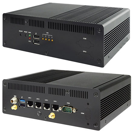 Jetway HBFDF13-6412-B (Intel Elkhart Lake) [4x Intel� i225V 2.5GbE, Fanless]